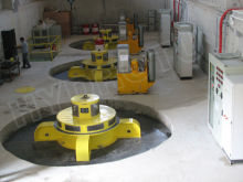 Kaplan Hydro Turbine / Kaplan Water Turbine With Synchro Generator For Low Water Head Stations