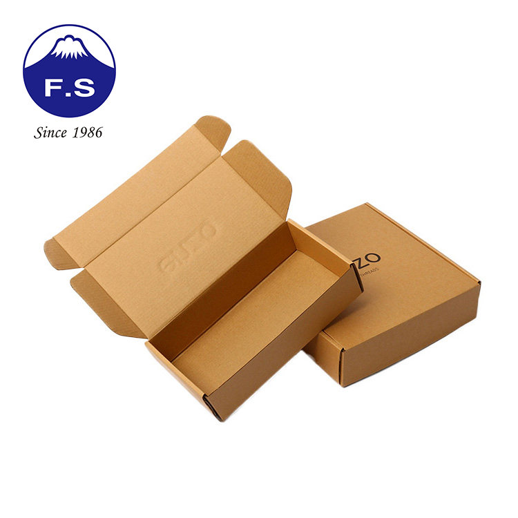 Dmbossing Cardboard Packaging Kraft Shipping Boxes