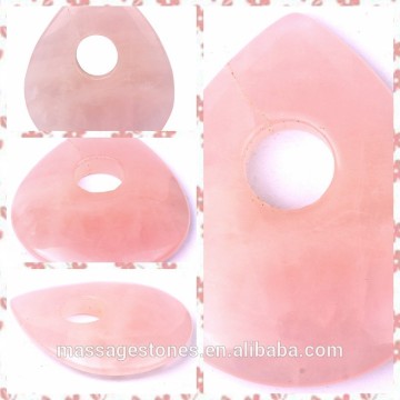 rose quartz healing crystal pendant