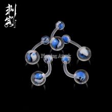 Body Jewelry Acrylic Ball Inserted with Tai Chi Design Belly Button Rings