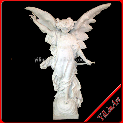Life Size Female Marble Garden Angel Statue