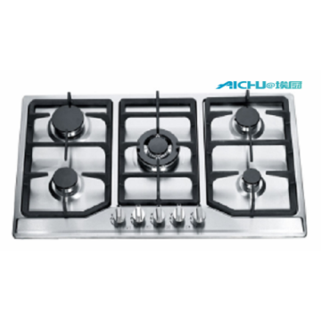 5 bruciatori in acciaio incorporato a gas Cooktop