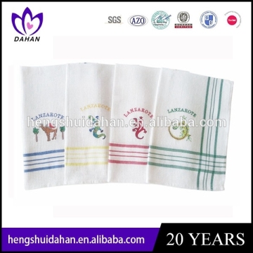 100% cotton embroidered waffle kitchen towels promotion