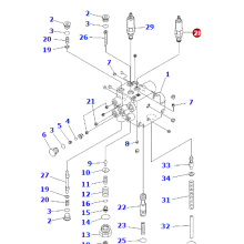 Komatsu WA470-6 rakodócsökkentő szelep 421-43-48640