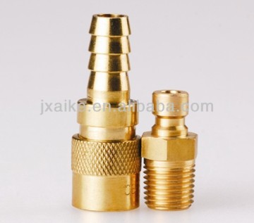 Brass quick release air couplings for moulding application