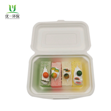 450ML Disposable Sugarcane Bagasse Disposable Clamshell