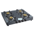 Crystal Granito 4 Burner Cooktop Black Granite Finish