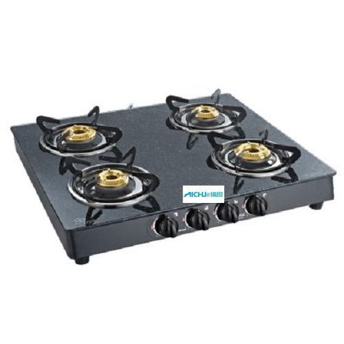 Crystal Granito 4 Burner Cooktop Black Granite Finish