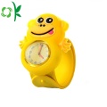 Cute Yellow Silicone Slap Digital Watch Gelang Lembut