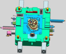 Aluminum high pressure die casting mold clutch housing