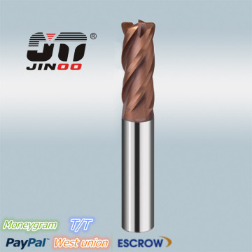 2 Flute Ballnose Solid Carbide End Mills for Steel and Cast Iron