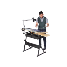 Adjustable Metal Student Desk and Drafting Table for Sketching and Drawing