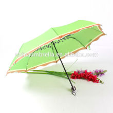 2016 popular fruit printing three folding umbrella