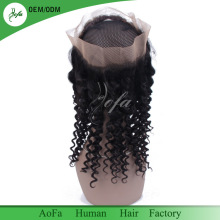 Aofa Human Hair Manufacturer Loose Curly 360 Lace Frontals