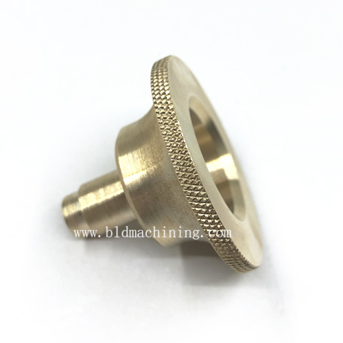 Turning Machining Brass Inserts with Diamond Knurling