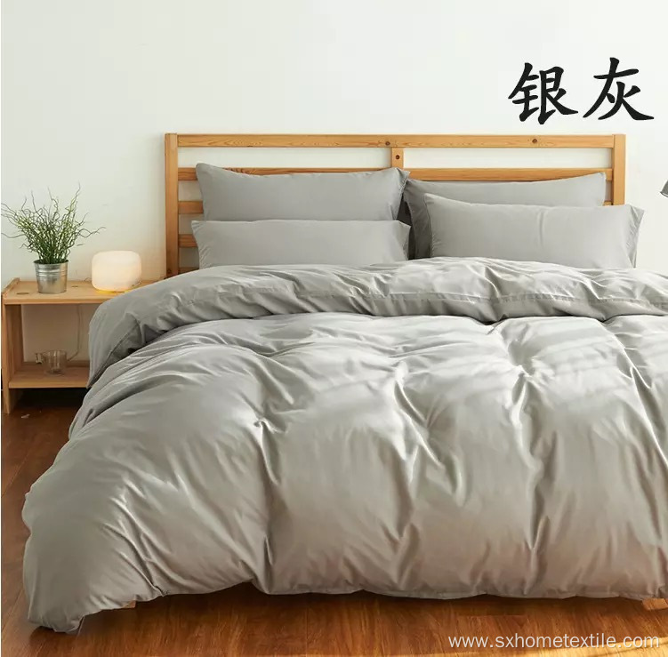 Solid Brushed Microfiber Home Bedding Bedsheet Set