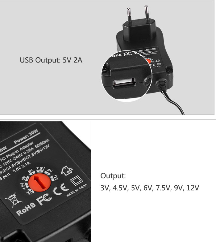 Multi-output adapter 30w