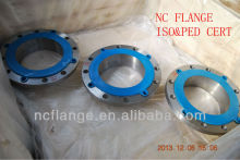 Neck flange with plastic cap