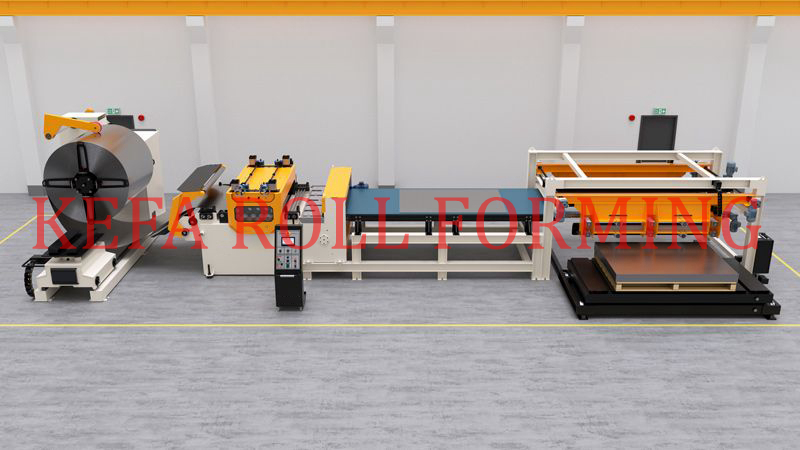 cut to length line machine steel coil straightening and leveling steel plate cutting machine