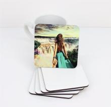 KaiMai Custom Personalized Logo MDF Coasters & Wholesale Glass Cups