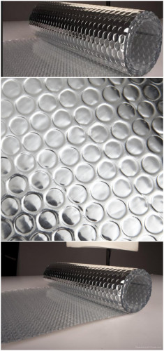 Isolamento de folha de bolhas duplas de papel alumínio reflexivo