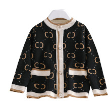 2020 autumn new children sweater high quality designer kids cardigans girls black