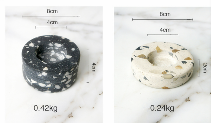 Белыя падсвечнікі Мармуровыя ўладальнікі свечак для абедзеннага стала