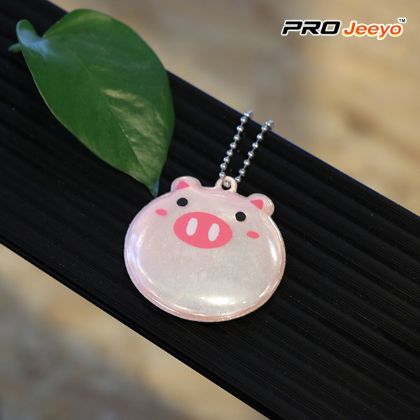 Kids Hi Viz Decorative Cute Pig Shape Pendant