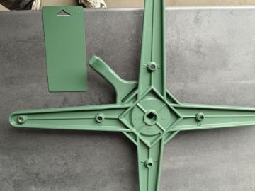 D680x720MM cast aluminum green matte folded high and low feet