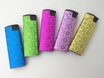 Custom Windproof Laser PE Film Wrap Lighter