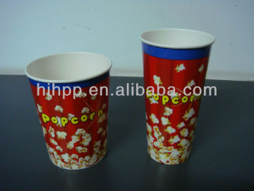 Printed disposable custom popcorn cups