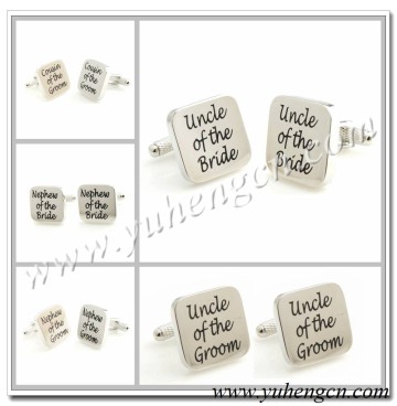 Elegant Square Uncle of the Groom, Uncle of the Bride Wedding cufflinks