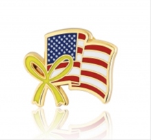Stock American flag lapel pins