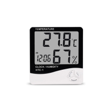 HTC-1 Large Screen Indoor Electronic Temperature and Humidity Meter with Alarm Clock