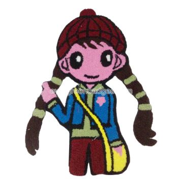 Little Girl Chenille Embroidery Patches For Jacket