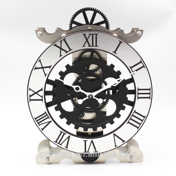 Hot selling Hollowed Gear Table Clcok Novelty Desk Clock