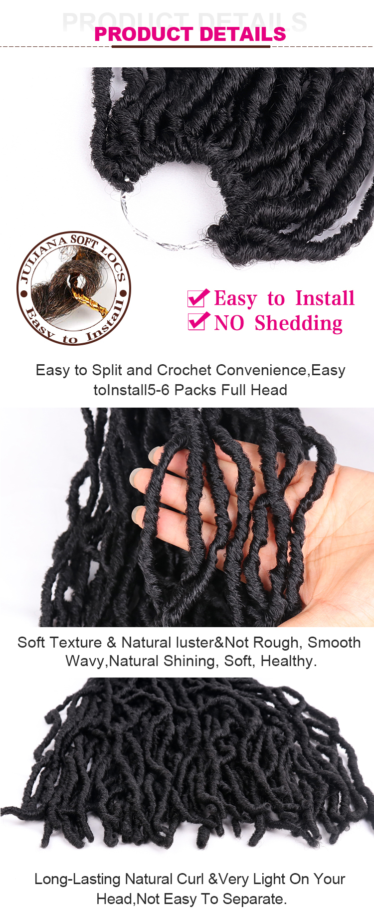 Fast Delivery Fashion 18 Cheap 613 1B 36 Short Faux  24 Inch Synthetic Crochet Braiding Hair Wholesale Locs