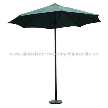 Patio spring umbrella with powder coating finish