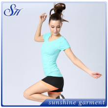 2016 Yoga apparel sport shirt hygroscopic and sweat releasing