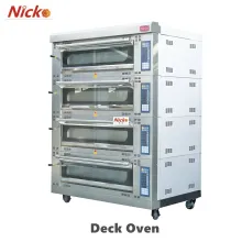 4 Decks 8 Trays Commercial Stainless Steel Cookie Deck Bread Electric Baking Oven