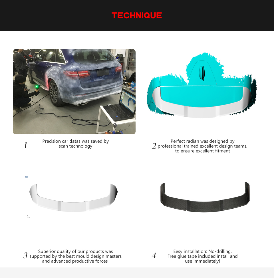 JCSportline Trunk Roof Wing Spoiler for Land Rover Range Rover Evoque Sport Utility 4-Door 2020-2022