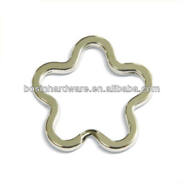 Fashion High Quality Metal Flower Shaped Split Ring