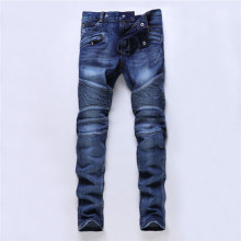 High Quality Men's Winter Long Section Fold Jeans