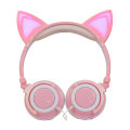 custom quality led Macaron cartoon cat ear headphones