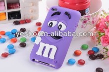 cute M&M bean design silicone case for touch 4