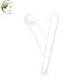 100PCS Disposable Plastic Mini Curved Cosmetic Spatula Scoop