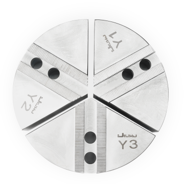 Custom CNC Lathe Power Chucks: 12 Inch Aluminum Full Grip Round Pie Jaws by JIUXJ