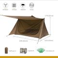 2 Person Waterproof Ripstop Backpacking Tent with Canopy