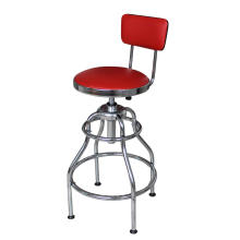 Adjustable Swivel Bar Stools with Back and Footrest