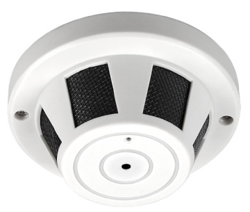 Smoke detector case camera
